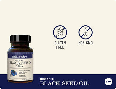 NatureWise Black Seed Oil 1250mg Per Serving 100 Natural Extraction Pure with No Additives Super Antioxidant Formula for a Healthy Inflammatory Response 1 Month Supply 60 Count