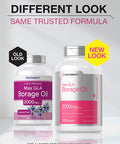 Borage Oil Capsules 2000 mg | 120 Softgels | 380mg of GLA | Cold Pressed Seed Oil Supplement | by Horbaach