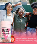 Biotin 10000Mcg Hair Growth Gummies - Vegan Biotin Supplement Supports Healthy Hair, Skin And Nails, Non-Gmo Hair Vitamin Gummy For Women Men Strawberry 60 Bears