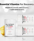 Codeage Multivitamin Recovery Elite Max Supplement - Vitamins A C D E B-Complex Essential Minerals Antioxidants Colostrum Phytonutrients Pantethine Non-GMO Sport Multivitamins - 90 Capsules