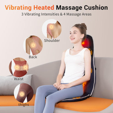 Comrelax Back Massager For Chair Seat Massager For Using In The Office/Sofa 'Promotes Blood Circulation Chair Massage Pad With Lumber Support For Father/Dad