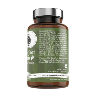 Barefoot Nutrition - Mums Pregnancy Support - Comprehensive Daily Nutrient Support for Before During and After Pregnancy - Contains Folic Acid Vitamin D3 B12 and More - 60 Vegan Capsules