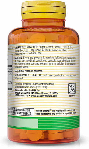 Mason Natural Vitamin B1 (Thiamin) 100 mg - Healthy Conversion of Food into Energy, Supports Nerve and Immune Health, 100 Tablets (Pack of 3)