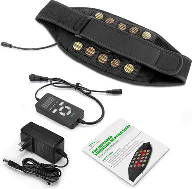 Utk Far Infrared Vibrating Heating Pad With Vibration Massage For Lower Back Pain. 3 Vibration Modes, Smart Controller, Hot Enough (103 -159 ) Back Pain Relief,S-Xxxxl