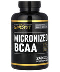 California Gold Nutrition Micronized Bcaa, Branched Chain Amino Acids, 500 Mg, 240 Veggie Capsules (250 Mg Per Capsule)