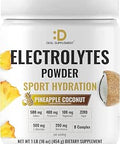 DEAL SUPPLEMENT Electrolytes Powder, 1 lb | Sugar-Free Sports Hydration Electrolyte Drink Mix | Sodium, Potassium, Magnesium, L-Glutamine & Beta-Alanine | Pineapple Coconut Flavor