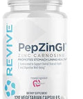 Revive MD Zinc Carnosine Supplement for Men and Women Zinc and LCarnosine to Support GI Stomach Lining and Immune Health Digestive Health Supplements Supports a Healthy Gut 120 Vegetarian Capsules
