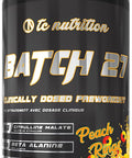 Batch 27 Pre Workout Powder - Nitric Oxide Booster & Nootropic Preworkout for Men and Women w/Citrulline, Beta Alanine, & More | Instant Strength, Energy, and Focus | Keto Friendly, 20sv Peach Rings
