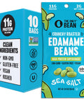 The Only Bean Crunchy Dry Roasted Edamame Snacks (Sea Salt) Healthy High Protein(11g) Keto Food Low Carb Gluten Office Vegan Food 100 Calorie Snack Pack 0.9oz 10 Pack