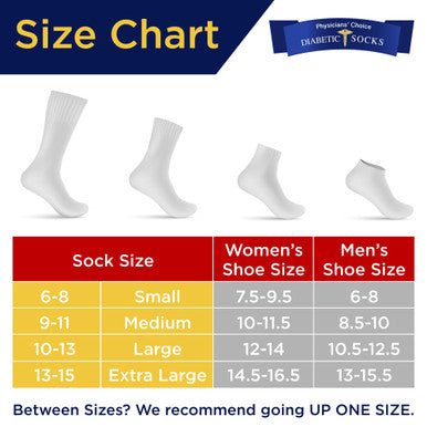Physicians Choice Diabetic Socks 12 Pack Grey Size 13 15 (M) / 15 17