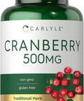 Carlyle Cranberry Pills | 500mg | 100 Caplets | Non-GMO Gluten Supplement