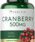 Carlyle Cranberry Pills | 500Mg | 100 Caplets | Vegetarian, Non-Gmo, Gluten Free Supplement
