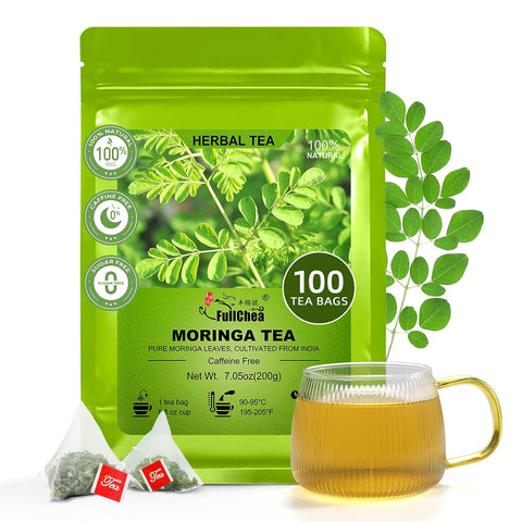 FullChea - White Mulberry Leaf Tea, 40 Teabags Ã¢â‚¬â€œ 100% Pure Dried Mulberry Tea Ã¢â‚¬â€œ Slightly Sweet & Refreshing - Non-GMO - Caffeine-Free - Support Wellness & Improve Digestion