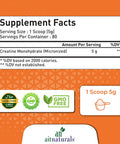 Aitnaturals 100% Micronized Creatine Monohydrate Powder Unflavoured - 400g/80 servings | Muscle Building Support Boosts Energy Replenishes ATP Levels Post Workout Supplement Non-GMO Gluten-