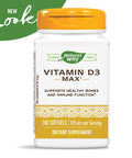 Nature'S Way Vitamin D3 Max, Supports Healthy Bones And Teeth*, Supports Immune Health*, 125Mcg Per Serving, 240 Softgels