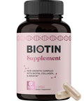 Thicker Hair Growth Vitamins For Women - Extra Strength Biotin And Collagen Supplement With Healthy Hair Vitamins For Hair Loss - Visibly Stronger And Fuller Hair Growth Supplement (1 Month) (Womens)