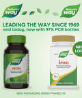 NatureS Way Iron Promotes Healthy Red Blood Cells 18 Mg From Iron Gluconate Per Serving Gluten 100 Capsules (Packaging May Vary)