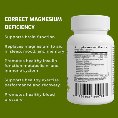 Magnesium Breakthrough Supplement 4.0 - Has 7 Forms Of Magnesium: Glycinate, Malate, Citrate, And More - Natural Sleep And Brain Supplement - 30 Capsules