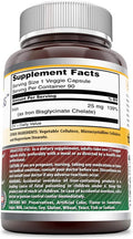 Amazing Nutrition Formulas Iron as Iron Bisglycinate 25 Mg Veggie Capsules (Non-GMOGluten ) - Supports Oxygen Supply to Tissues & Organs-Helps in The Formation of Hemoglobin&Myoglobin.(90 Veggie Capsules)