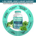 Primemd 4-In-1 Calcium Supplements For Women & Men - Calcium 600Mg With Vitamin D3 K2 B12 5000 Iu Supplement For Heart, Bone & Body Defenses - Gluten-Free, Non-Gmo, Vegan Friendly (120 Count)