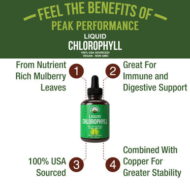Chlorophyll Liquid Drops - Vegan, Non-Gmo, Gluten Free Liquid Chlorophyll Drops For Water. Supplement For Energy, Skin Care, Immu