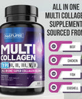 Built Nature Collagen Powder Pills, Hydrolyzed Type 1 & 3 Peptides, Grass-Fed 5-In-1 Multi Collagen Complex Supplement, Healthy Hair, Skin, Nails, Bones & Joints, Keto & Paleo Friendly, Non-Gmo, 60 Capsules