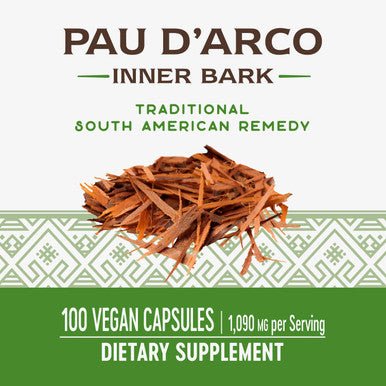 Nature'S Way Premium Herbal Pau D'Arco Inner Bark, Traditional South American Ingredient, 1,090 Mg Per Serving, 100 Capsules