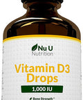Vitamin D Drops 1000 IU 10,000 IU per 10 Drops - 50% More 90ml Equivalent to 3000 Drops - High Strength Liquid D3 in MCT Oil with Flexible Dosage - High Strength Vitamin D Supplement
