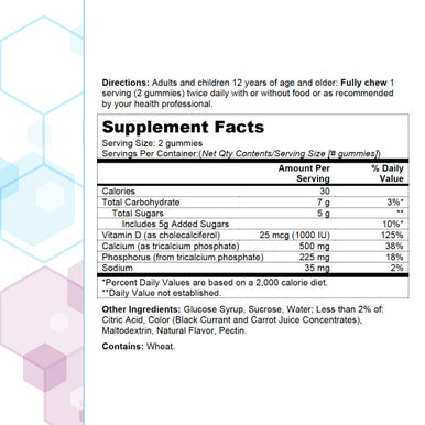 Citracal Calcium Gummies Calcium Supplement With Vitamin D3 Support Bone Health For Ages 12+ Natural Raspberry Flavor 60 Count