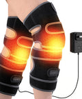 Homrelexa Corded Heated Knee Massager- Extra-Large Knee Heating Pad With 5 Vibration Modes & 3 Heating Levels Power Connection Three Timer Settings Perfect Birthday Christmas For Men Women Black
