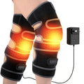 Homrelexa Corded Heated Knee Massager- Extra-Large Knee Heating Pad With 5 Vibration Modes & 3 Heating Levels Power Connection Three Timer Settings Perfect Birthday Christmas For Men Women Black