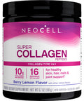 NeoCell Super Collagen Powder, 6,600mg Types 1 & 3 Grass-Fed Collagen, Gluten , Berry Lemon Flavor, 6.7 Ounces (Package May Vary)