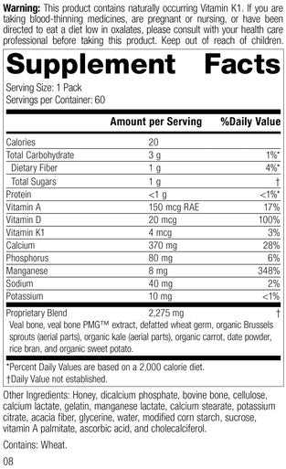 Standard Process Bone Health Daily Fundamentals - Supports Bone Strength With Vitamin D, Vitamin A, Potassium, Manganese, Vitamin