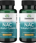 Swanson NAC N-Acetyl Cysteine - 600 mg 100 Capsules - Antioxidant and Cellular Health Support Supplement (2 Pack)
