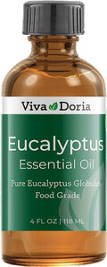 Viva Doria 100% Pure Eucalyptus Globulus Essential Oil, Undiluted, Therapeutic Grade, 118 mL (4 Fl Oz)