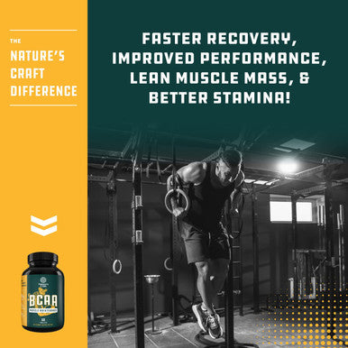 Branch Chain Amino Acids Supplement - Vegan BCAA Capsules Post Workout Muscle Recovery and Muscle Growth Support - Branched Chain Amino Acids Supplement for Men and Womens Workout Recovery 60 Count