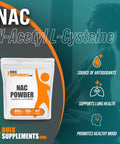 BulkSupplements NAC Powder (N Acetyl cysteine) - NAC 600 mg - NAC Supplement - N Acetyl Cysteine 600 mg - 600mg , 417 Servings (250 Grams - 8.8 oz)