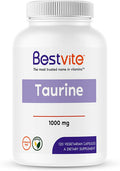 Taurine 1000mg (120 Vegetarian Capsules) - No Stearates - No Fillers - No Flow Agents