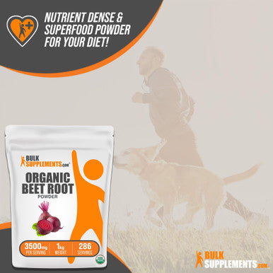 Bulksupplements.Com Organic Beet Root Powder - Beet Powder Organic, Beetroot Supplement - Superfood Supplement, Vegan & Gluten Free - 3500Mg Per Serving, 1Kg (2.2 Lbs) (Pack Of 1)