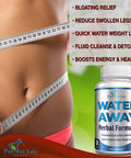 YUMMYVITE Water Away Gentle Herbal Diuretic - Natural Diuretic Water Pills - Relieve Bloating, Reduce Excess Water Weight With Dandelion Leaf, Green Tea, Detox Cleanse & Urinary Health. Non-Gmo, 60 Capsules