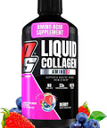 Prosupps Amino23 Liquid Collagen Shots Citrus Punch - Collagen Peptide Post Workout Supplement Supports Healthy Aging Joints Skin & Hair - Gluten- & Zero Sugar - 16 Servings