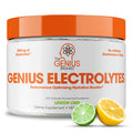 Genius Electrolytes Powder Drink Mix, Lemon Lime, 30 Servings - Hydration Booster & Endurance Supplement with Potassium, Magnesium & Zinc - Free & No Sweeteners or Dyes