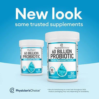 Physicians Choice Probiotics 60 Billion CFU 10 Diverse Strains Plus Organic Prebiotic Designed for Overall Digestive Health and Supports Occasional Constipation Diarrhea Gas Bloating