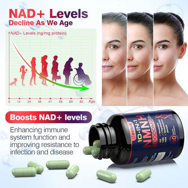 Nmnh (Dihydronicotinamide Mononucleotide), 1000Mg Per Serving Nad High Purity Supplement Alternative, 60 Capsules Gluten Free, Non-Gmo, For Anti-Aging, Energy, Focus - 30 Servings