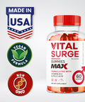 Vital Surge Male Gummies - Men'S Performance Gummies, Max Strength Vitalsurge Advanced Formula, Vitasurge For Men Vitale Vita, 1050Mg (60 Gummies)