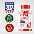 (5 Pack) Vital Surge Max, Vital Surge Gummies Max For Men Support, 1050 Mg Advanced Max Strength Formula, Vitalsurge Max Gummies, Vital Surge Max Male Performance, Vital Surge Max Mens Gummies