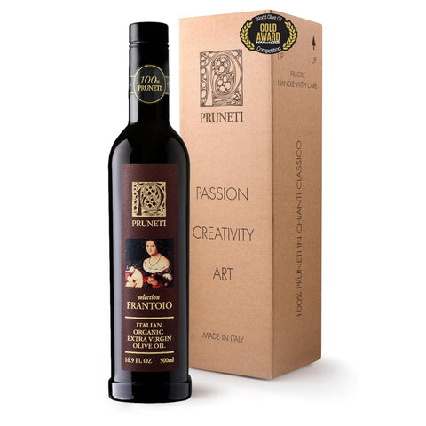 Pruneti Frantoio Organic Extra Virgin Olive Oil ÃƒÂ¢Ã¢â€šÂ¬Ã¢â‚¬Å“ Italian Olive Oil from Tuscany, Italy, 2025 Gold Award Winner ÃƒÂ¢Ã¢â€šÂ¬Ã¢â‚¬Å“ 500+ mg/kg High Polyphenols evoo ÃƒÂ¢Ã¢â€šÂ¬Ã¢â‚¬Å“ Cold pressed for Phenolic Shots & Finishing Use