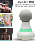 2.0In4.5In - Mini Electric Handheld Massager Wand, Powerful 6 Speed Vibration Modes,Cordless Handheld And Portable,Suitable For Shoulder,Neck And Back Massage-White