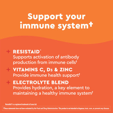 Nature Made Wellblends Active Immune Defense Fizzy Drink Mix Resistaid Vitamin C 500Mg Vitamin D 1000 Iu Zinc And Electrolytes Powder 14 Stick Packs