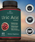 Sunergetic Premium Uric Acid Support Supplement ÃƒÂ¢Ã¢â€šÂ¬Ã¢â‚¬Å“ Uric Acid Cleanse & Kidney Support ÃƒÂ¢Ã¢â€šÂ¬Ã¢â‚¬Å“ Includes Tart Cherry, Chanca Piedra, Celery Extract & Turmeric - 60 Capsules